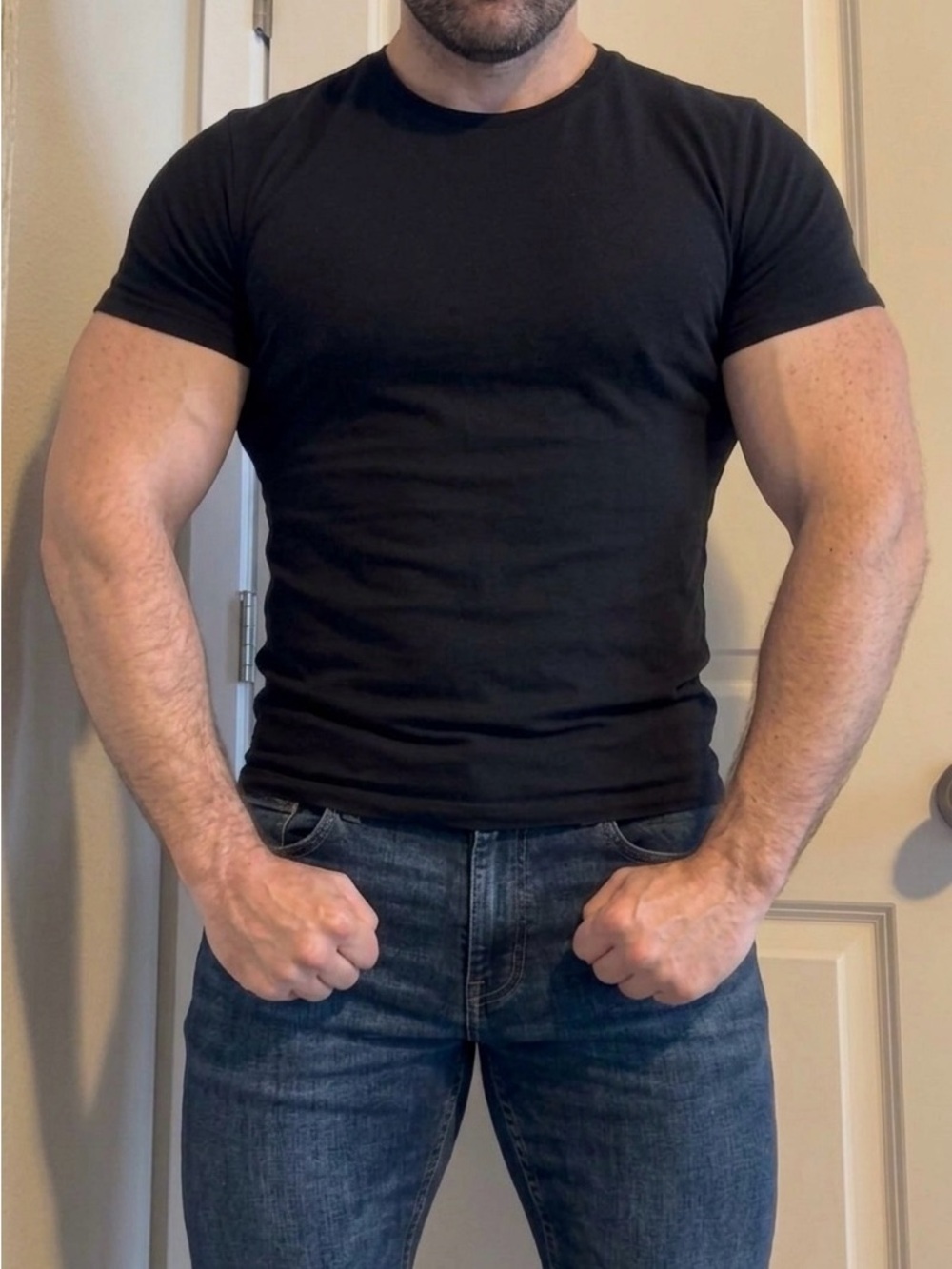 Classic Men's Black Crew Neck T-Shirt